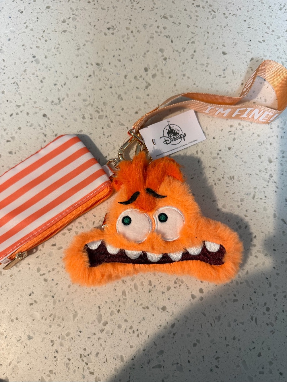 Anxiety charm wristlet/keychain